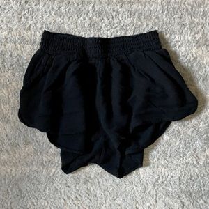 Black flowy shorts